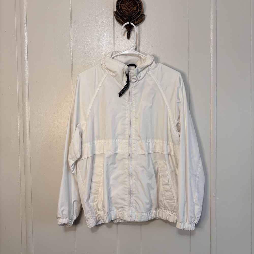 Pacific Trail Women's‎ Nylon Outdoor Jacket Wind Rain White Small Zip Vintage